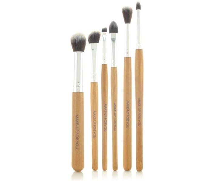 Cosmetic Makeup Beauty Brushes 10 Piece with Leather Case Pouch CM014 Brown - Zoom Image 2