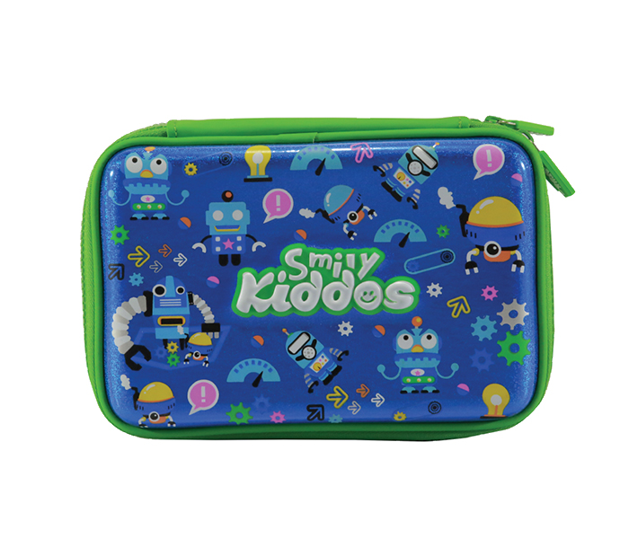 Smily Kiddos SK11001036 Fancy Double Compartment Pencil Case - Blue - Zoom Image 5