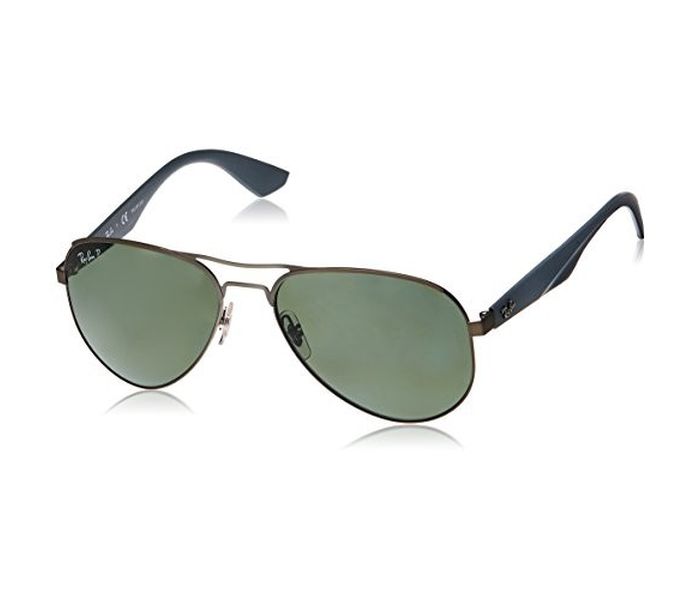 Ray-Ban RB3523/029/9A/59 Aviator Matte Gunmetal Frame & Green Colour Mirrored Sunglasses for Women - Zoom Image 1