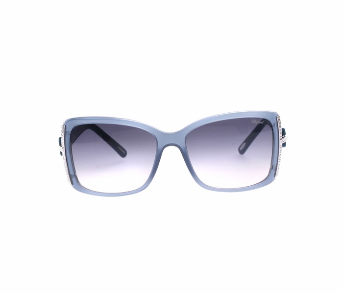 Chopard SCH126S 03GG Square Opaline Azure Frame & Grey Mirrored Sunglasses for Women - Zoom Image