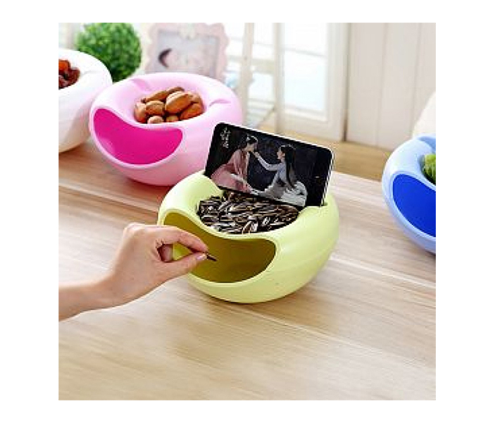 Taqdeer 907-1046 Creative & Fashionable Fruit Platter Snack Cereal Nuts Dry Fruit Bowl with Cellphone Holder - Zoom Image 2