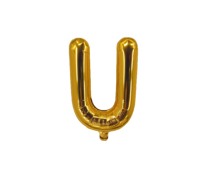 Party Time U-G-803409 Letter U 16 Inch Foil Balloon Gold - Zoom Image