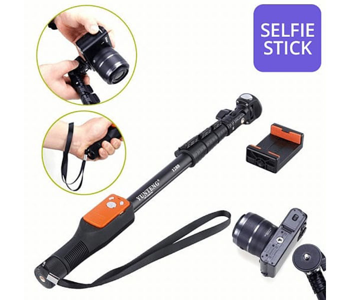 Yunteng Extendable Bluetooth Camera Shooting Handheld Selfie Stick, YT-1288 - Zoom Image 5