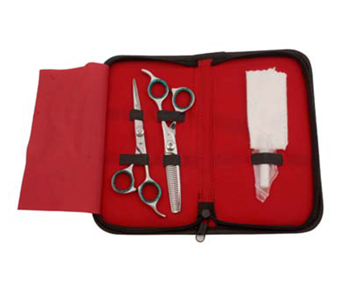 Tips & Toes TT-637&638 Stainless Steel Professional Barber Shear Kit - Polish Finish - Zoom Image 3