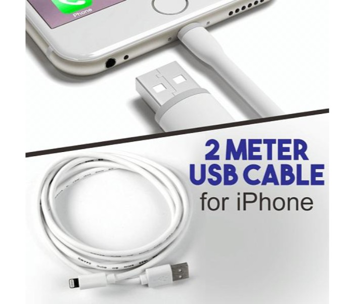 Lightning USB Cable 2 Meter for iPhones LUSBC2 White - Zoom Image 2