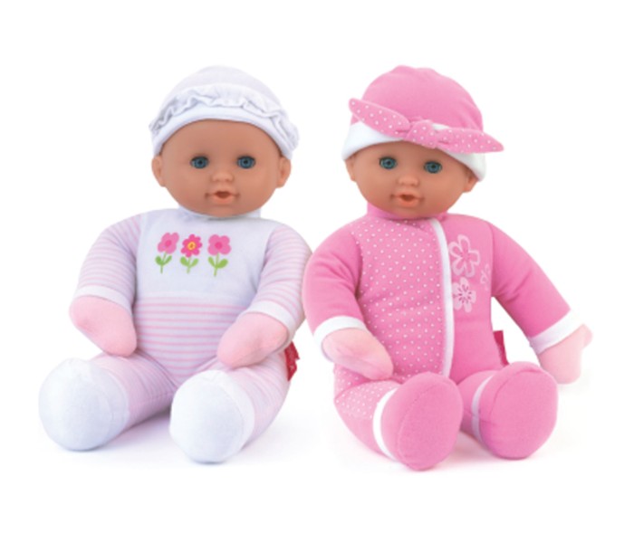 Dolls World 8763 30cm Softly Baby 2 Pcs White and Pink - Zoom Image