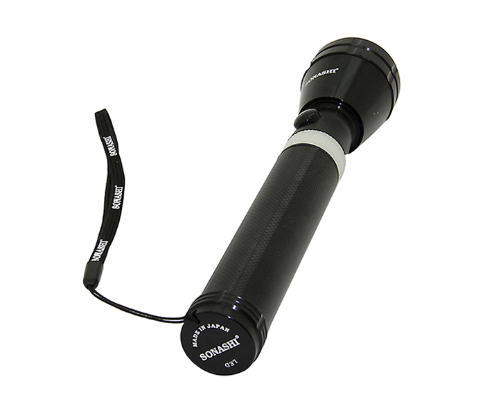 Sonashi SLT-681 3W Rechargeable LED Torch with Unbreakeable Glass - Black - Zoom Image 2