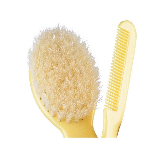 Kent BA28 Super Soft Pure White Bristle Brush and Comb Set Yellow - Zoom Image 4