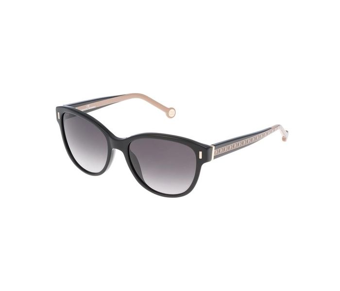 Carolina Herrera SHE597 700X Wayfarer Shiny Black Frame & Black Gradient Mirrored Sunglasses for Women - Zoom Image