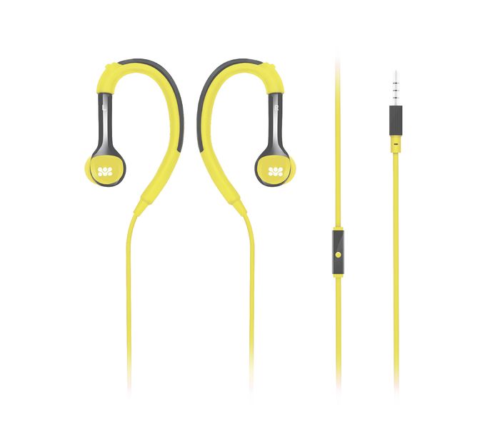 Promate Natty Universal Sporty Over the Ear Gear Buds Headphone with Noise Cancelling, Yellow - Zoom Image 6