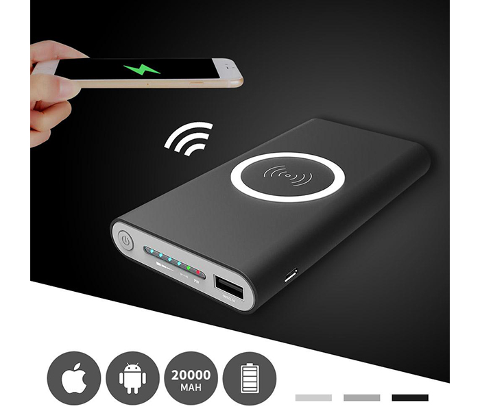 10000 mAh Qi Certified Wireless Charging Power Bank with LED Indicator - Zoom Image 2