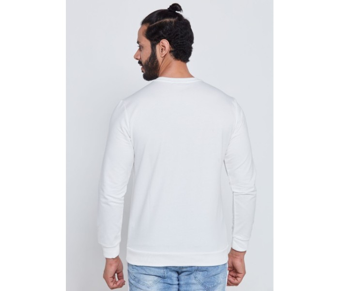 Petro OU10031 Printed Long Sleeve Round Neck T-Shirt XL-White - Zoom Image 1