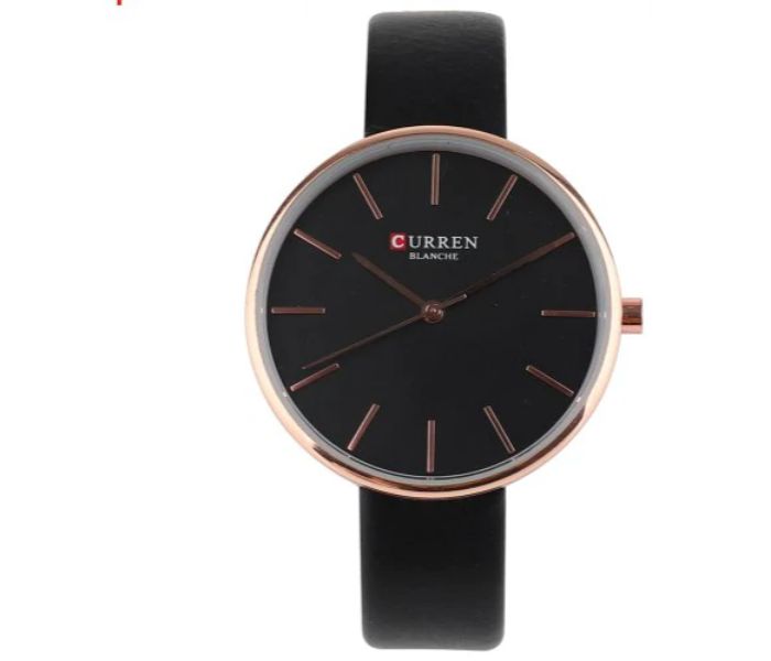 Curren 9042 Analog Quartz Watch For Women Black - Zoom Image