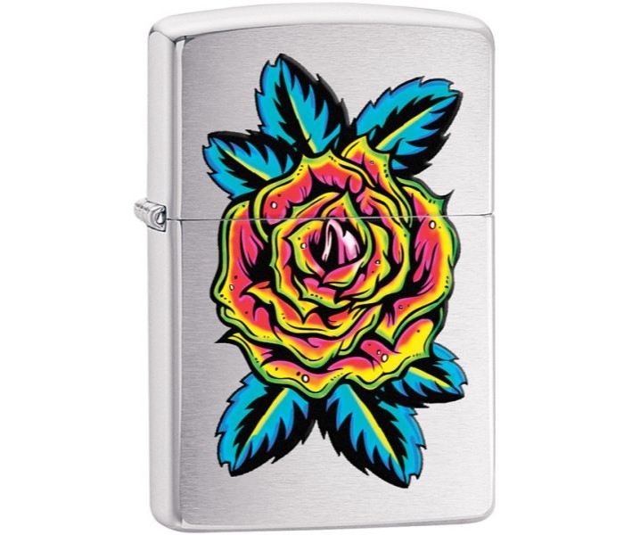 Zippo 29399 200 Flower Tattoo Lighter Multicolor - Zoom Image