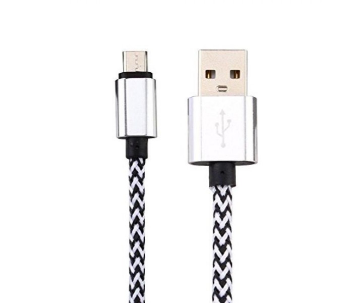 Fast Charging Nylon Micro USB Data Cable for all Android Devices SMCA3 Multicolor - Zoom Image 2