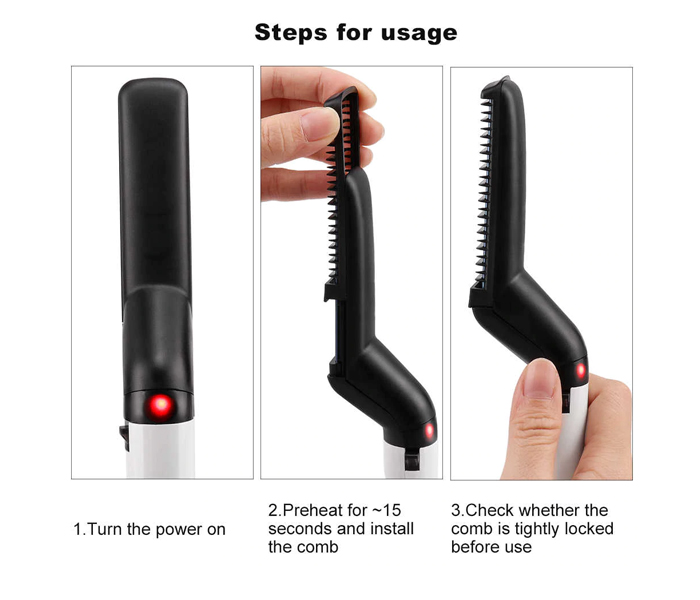 T&F 2 in 1 Electric Hair And Beard Straightener for Men - Zoom Image 5