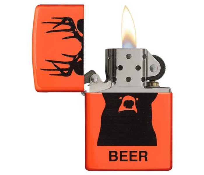 Zippo 29343 28888 Beer Bear Lighter Orange - Zoom Image 1