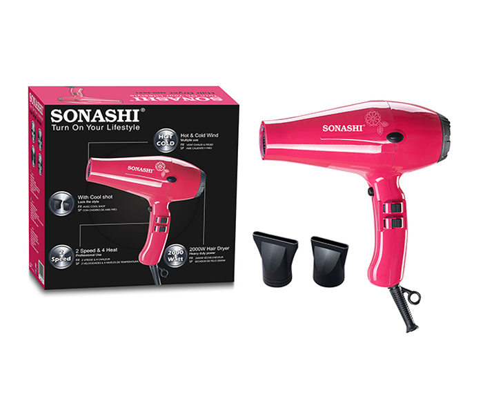 Sonashi SHD-3031 2000W Hair Dryer, Pink - Zoom Image 3