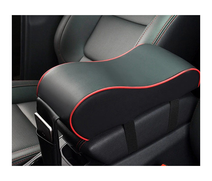 Minc New PU Leather Car Armrest Pad - Black & Red - Zoom Image 4