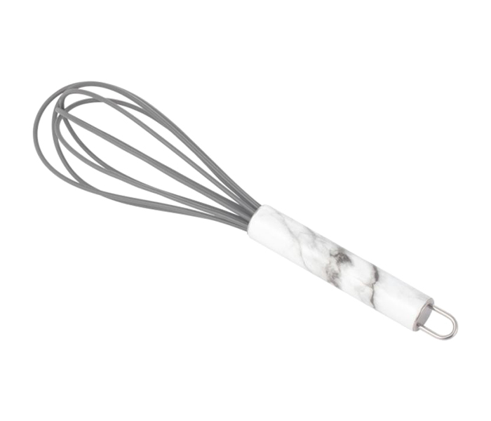 Royalford RF9551 8cm Marble Designed Silicone Whisk - White & Grey - Zoom Image