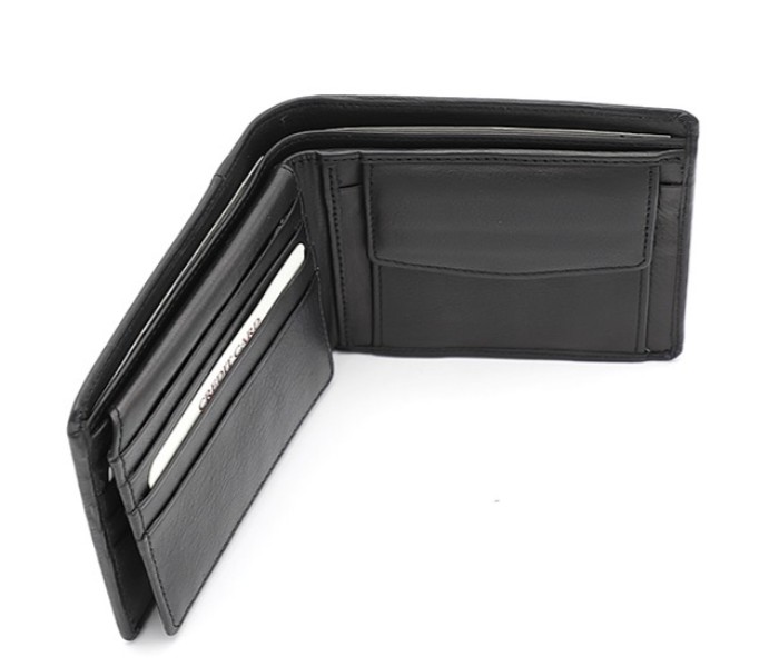 Philippe Morgan GW688 Men Leather Bifold Wallet Black - Zoom Image 1