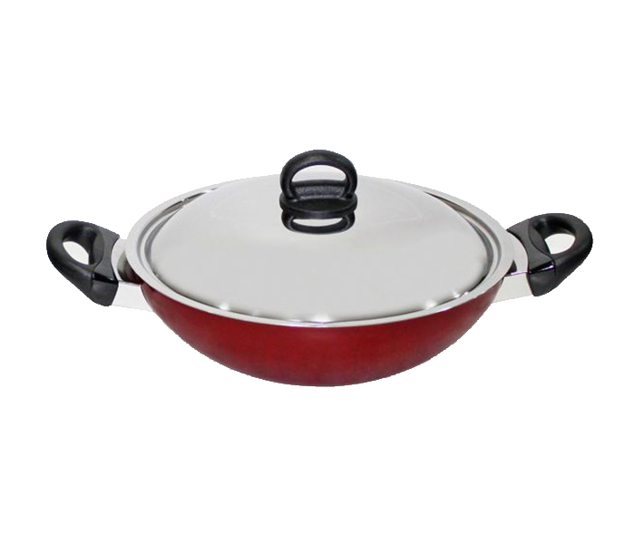 Prestige PR21498 26CM Classique Flat Bottom Kadai - Red - Zoom Image