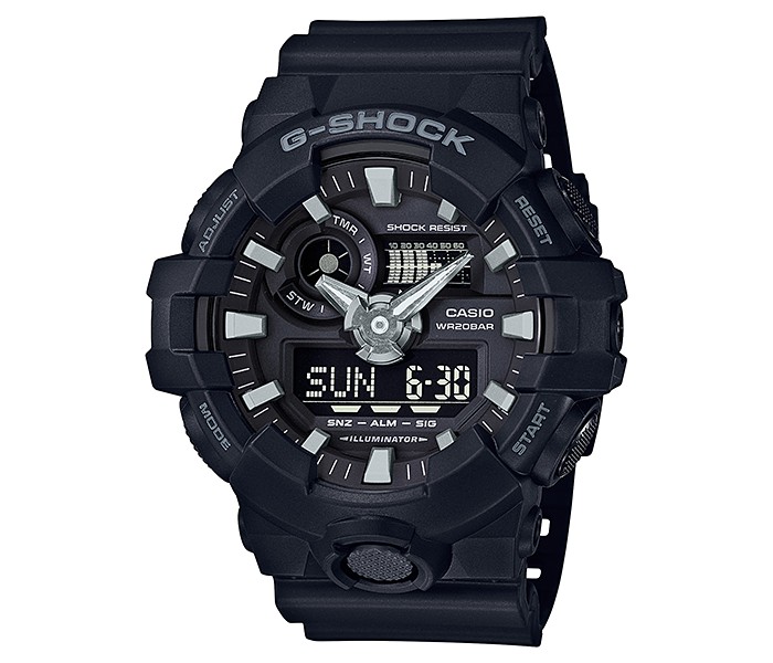 Casio G Shock GA-700-1BDR Mens Analog and Digital Watch Black - Zoom Image