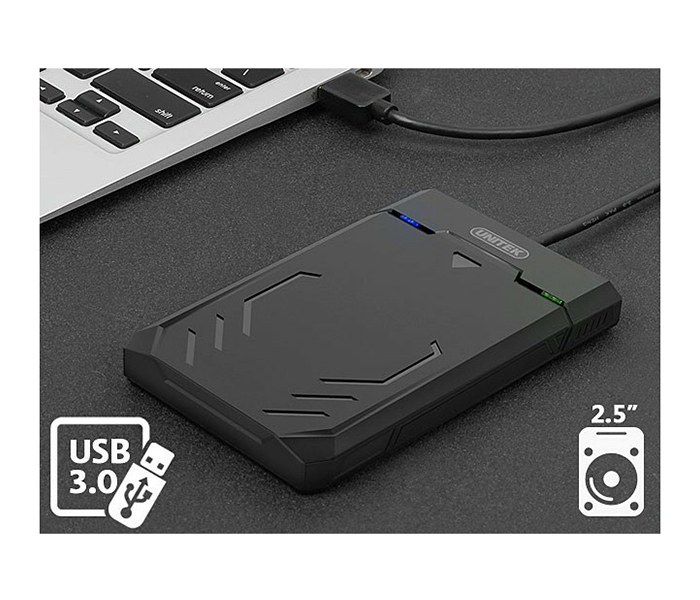 Unitek Y-3036 30CM USB 3.0 to SATA6G 2.5-inch SATA HDD & SSD Enclosure - Black - Zoom Image 1