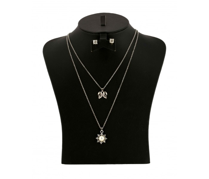 Pearl Star Symbol Silver Plated Necklace Set 61172623 - Zoom Image 5