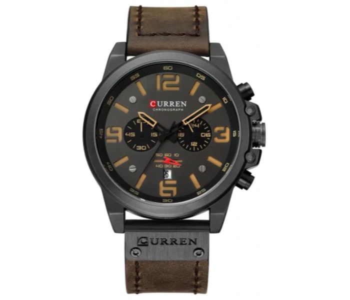 Curren 8314 Luxury Military Sport Watch For Men Brown And Black - Zoom Image