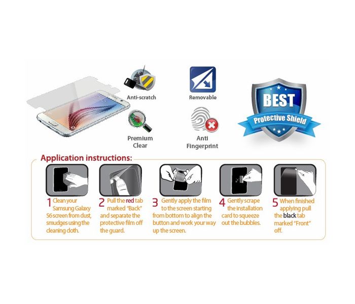 Promate ProShield.S6-C Premium Clear Screen Protector, Clear - Zoom Image 1