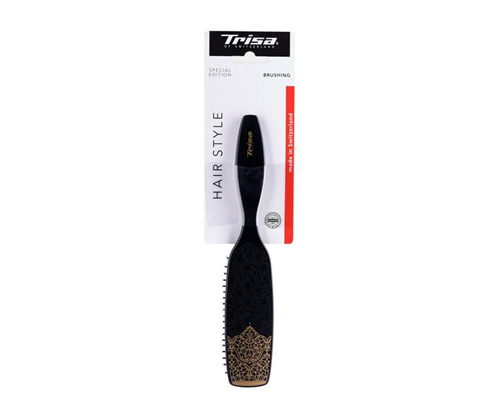 Trisa Special Edition Rectangle Rubber Cushion Hair Brushing - Plastic Pins - Zoom Image