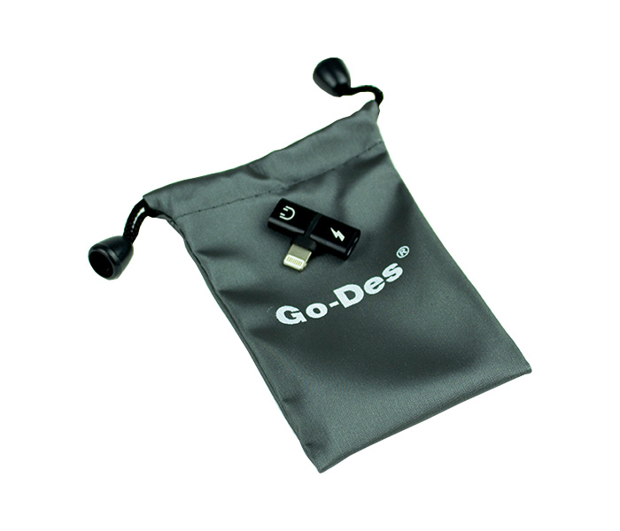 Go-Des 2-in-1 Lightning Connector - Black - Zoom Image 3