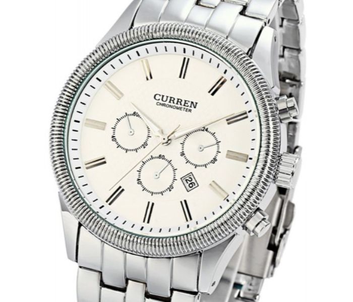 Curren 8058 Stainless Steel Analog Watch For Men Silver - Zoom Image 1