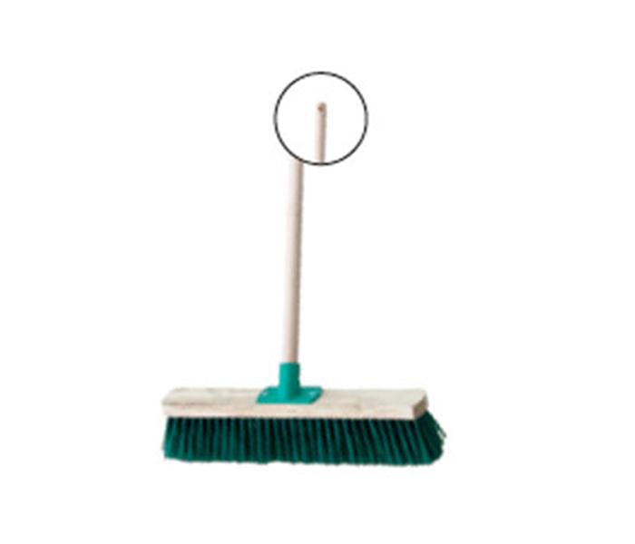 Royalford RF7779 Garden Broom PP Screw with Stiff Bristle - Green - Zoom Image