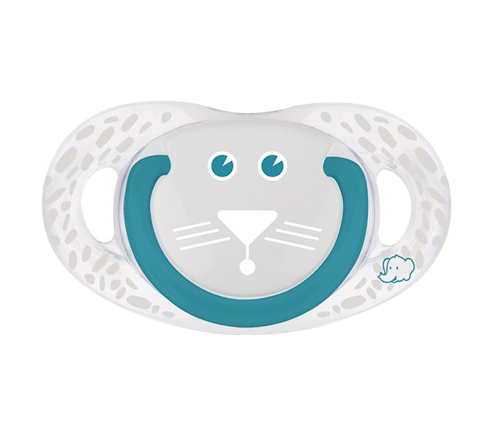 Bebe Confort 3104209200 Natural Physiological Silicone Funny Animals Auk & Tiger Pacifiers - 2 Pieces, Teal - Zoom Image 2