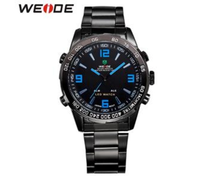 Weide WH 1009MB Mens Analog Watch Black and Blue - Zoom Image 4