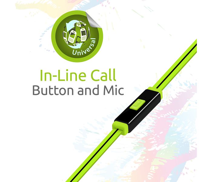 Promate Snazzy Premium In Ear Noise Isolating Sweatproof Earhook Earphone with Copper Cable, Green - Zoom Image 5