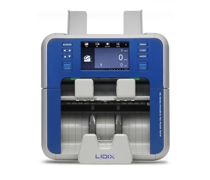 Lidix ML - Series 2 Pocket Currency Counter with Discriminator and Sorter Technology White and Blue - Zoom Image 5