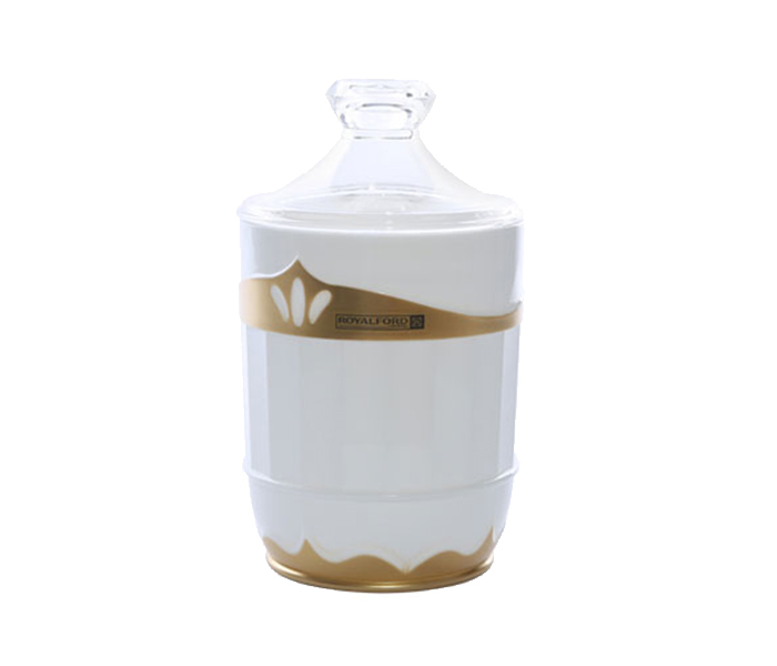 Royalford RF8238 760ml Acrylic Rio Canister - White - Zoom Image 2