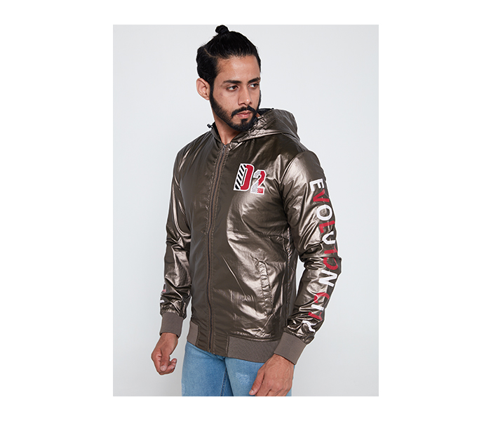 Lynk LY10068 Printed Stylish Youth Bomber Jacket For Men XXL - Gold - Zoom Image 1