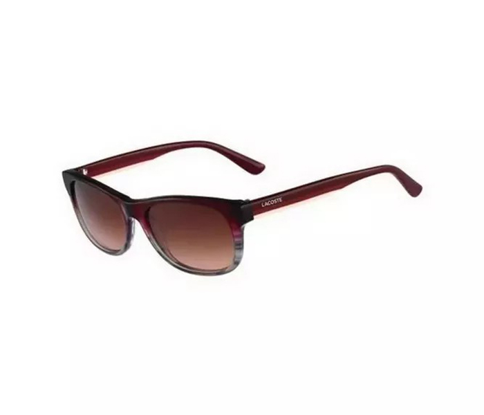 Lacoste L736S 615 Rectangle Red & Multi Frame and Brown Pink Gradient Mirrored Sunglasses for Unisex - Zoom Image 3