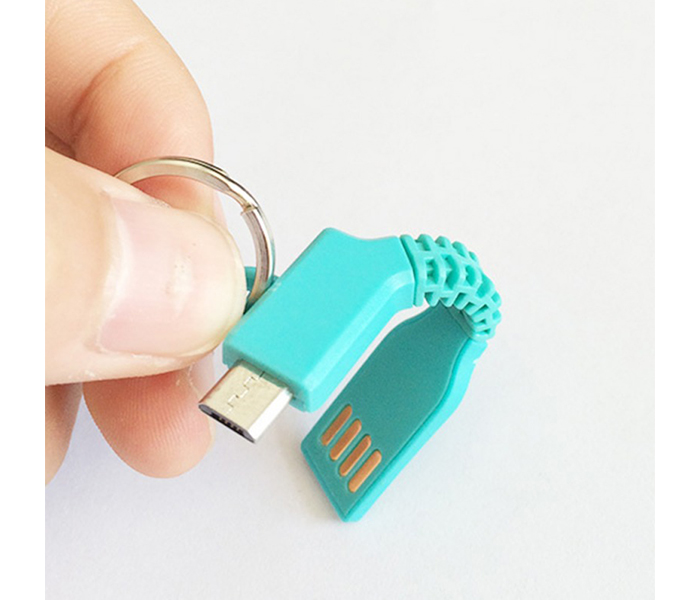 iends IN-CA5325 Wired Keychain Short Cable - Blue - Zoom Image 1