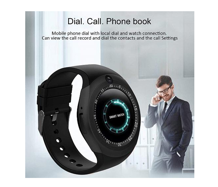 F14 Bluetooth Smart Watch With Sim Card, Memory Card And Camera - Black - Zoom Image 2