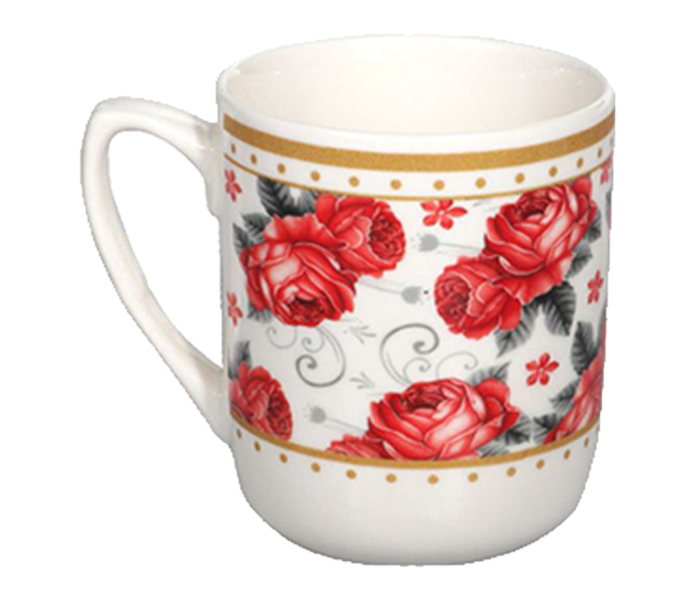 Delcasa DC1218 100ml New Bone Mug - White & Red - Zoom Image