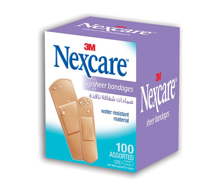 3M Nexcare 658-100 Sheer Water Resistant Bandages, Assorted - 100 Piece - Zoom Image