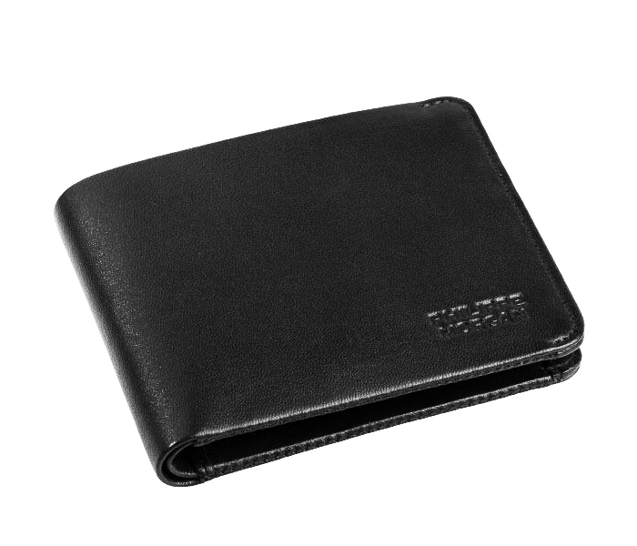 Philippe Morgan PM006 Men Leather Bifold Wallet - Black - Zoom Image