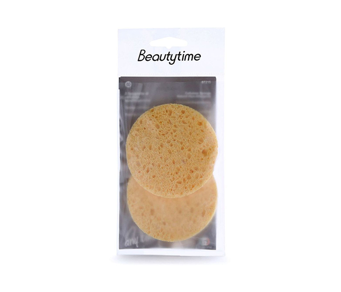 Beautytime N11029060A Cellulose Sponges - Yellow,2 Pieces - Zoom Image