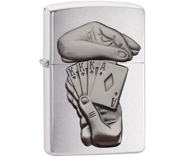 Zippo 29396 200 BS Full House Emblem Lighter Grey - Zoom Image 2