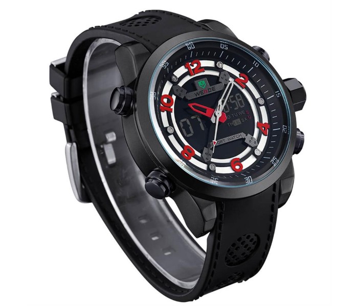 Weide WH 3315PU Mens Analog and Digital Watch Black and Red - Zoom Image 2